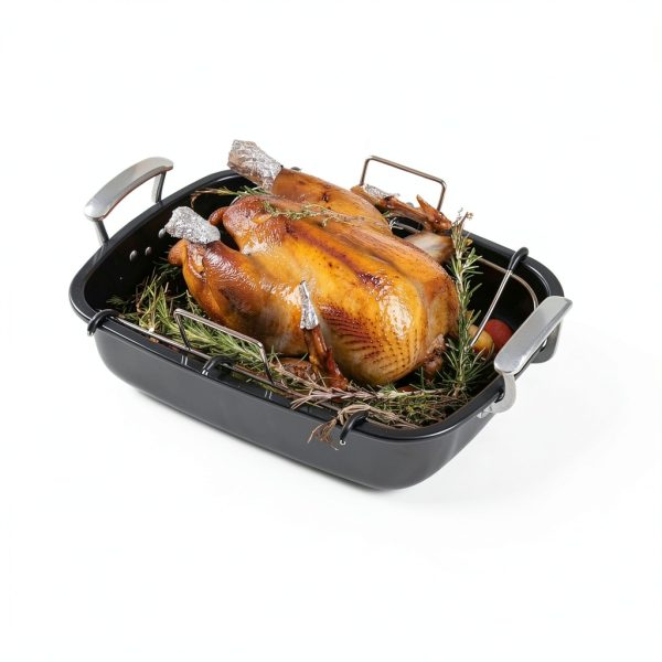 Turkey Roasting Pan UUKRAVE Carbon Steel 25lb-3