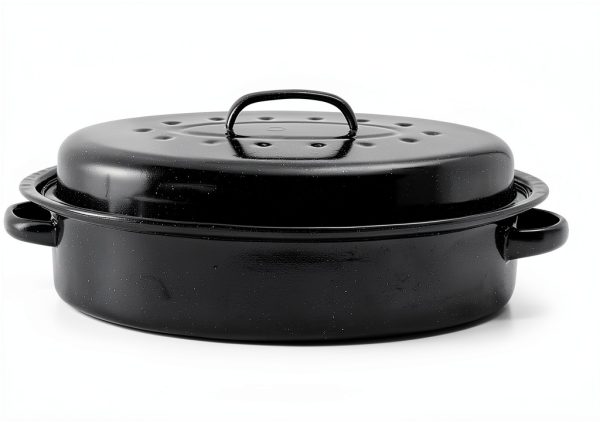 Granite Bowl Turkey Roaster Oval Carbon Steel 18in-2
