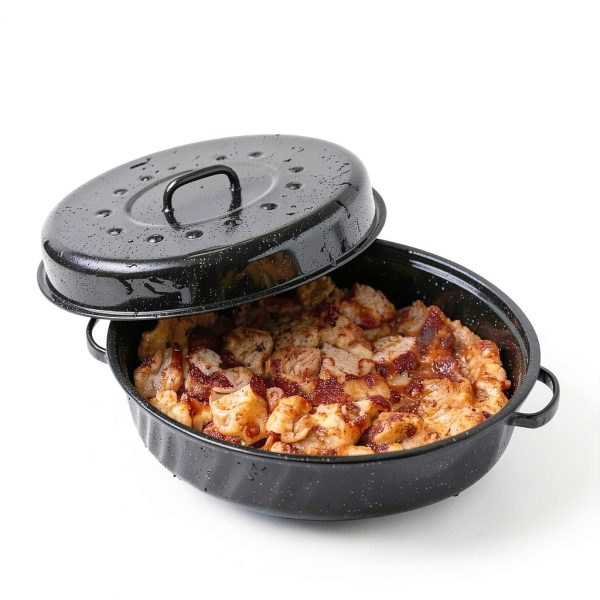 Granite Bowl Turkey Roaster Oval Carbon Steel 18in-6