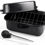 DIMESHY Roasting Pan Porcelain Enamel Dishwasher Safe-0