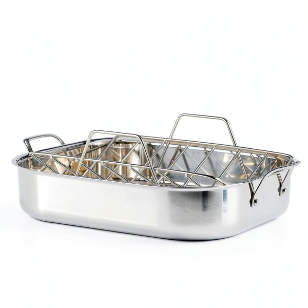 Amazon Basics Stainless Steel Roasting Pan with Rack-6