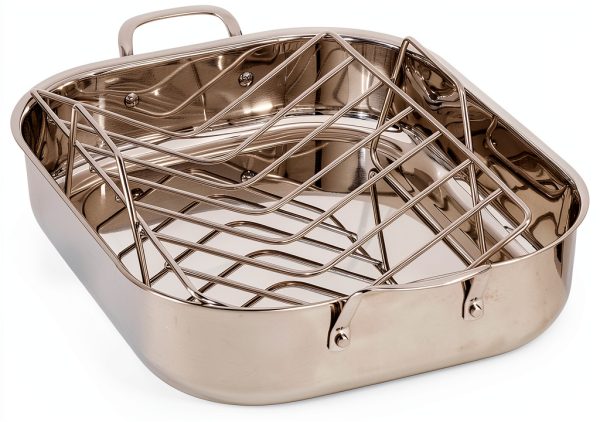 Amazon Basics Stainless Steel Roasting Pan with Rack-0
