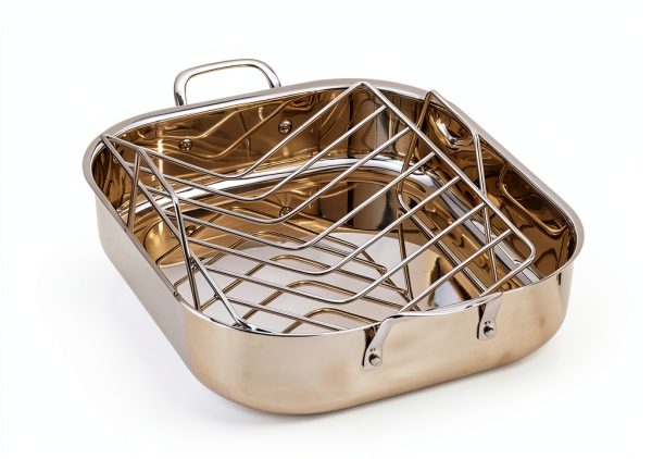 Amazon Basics Stainless Steel Roasting Pan with Rack-5