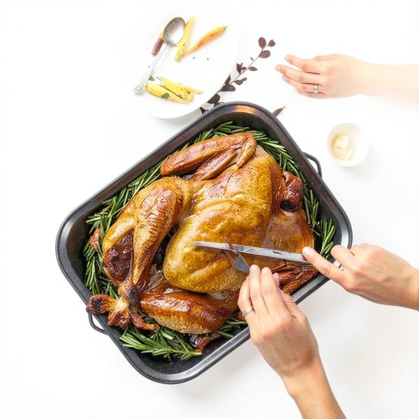DIMESHY Roasting Pan Porcelain Enamel Dishwasher Safe-7