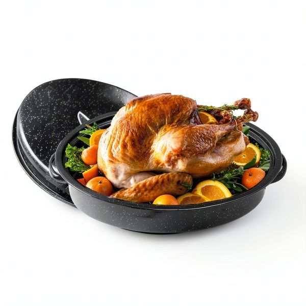 Granite Bowl Turkey Roaster Oval Carbon Steel 18in-1