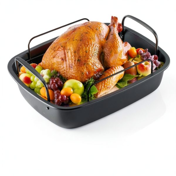 EWFEN Carbon Steel Roasting Pan Nonstick-3