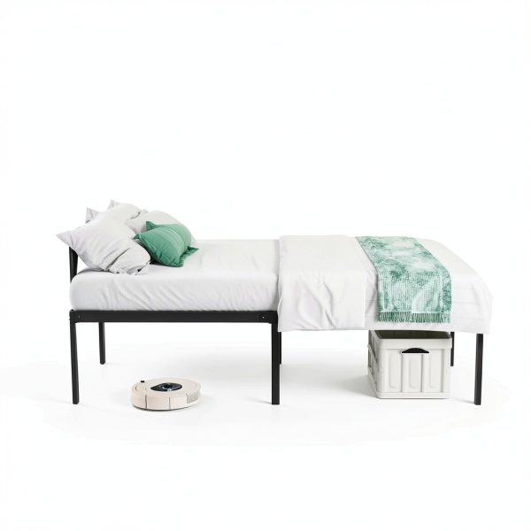 Sweetcrispy Queen Bed Frame Black Metal Home Furniture-7