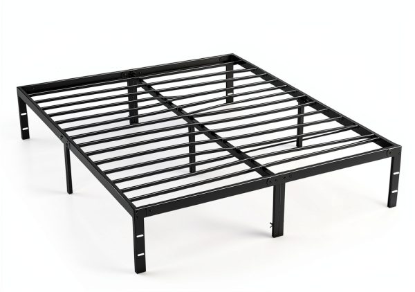 Sweetcrispy Queen Bed Frame Black Metal Home Furniture-1