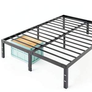 Sweetcrispy Queen Bed Frame Black Metal Home Furniture-0