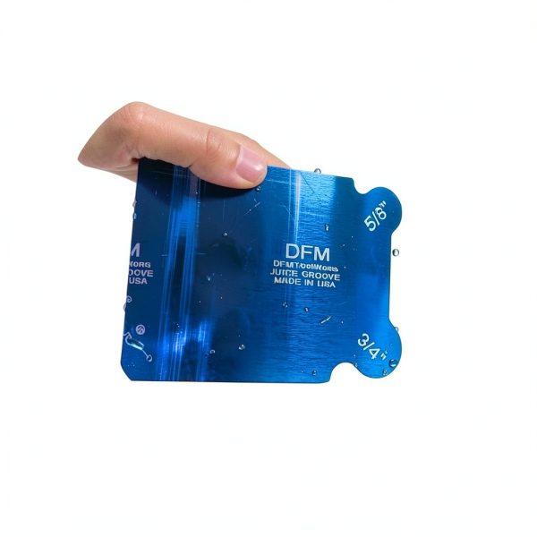 Curved Cabinet Scraper Cards DFM Tool Works Steel Juice Groove Blue-4