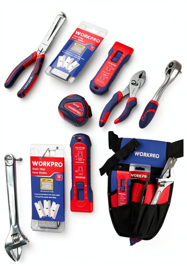 WORKPRO Retractable Razor Blade Scraper with 56 Blades, Built-in Storage Cleaning Scraper Tool for Paint Stickers Adhesive Glass Ceramic Wood-3