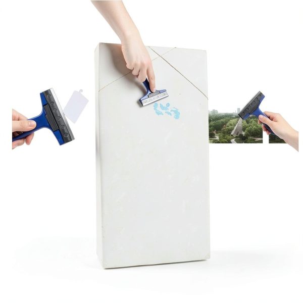 Razor Blade Scraper 4" with 10 Replacement Blades for Glass, Tile,-2