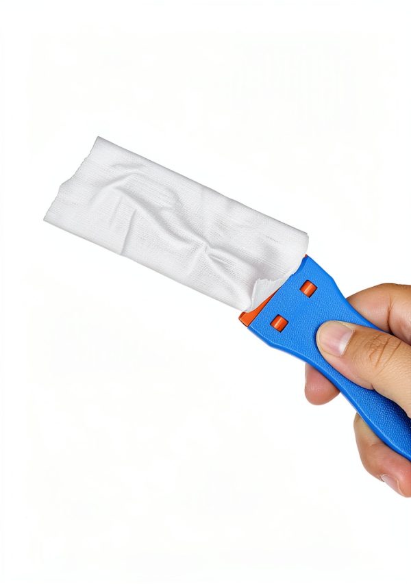 KUSUFEFI Plastic Razor Blade Scraper with 60 Blades for Stickers-4