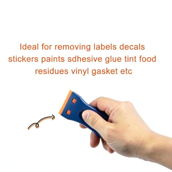 4 Pcs Plastic Razor Blade Scraper with 100 Blades for Decals Labels-5
