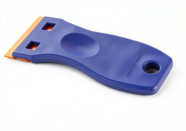 Plastic Razor Blade Scraper Tool, 6 Pcs Razor Scraper with 60 Pcs Plastic Blades, Cleaning Scraper Remover for Removal Floor Stove Scraping Labels and Decals Sticker on Car Window Glass-1