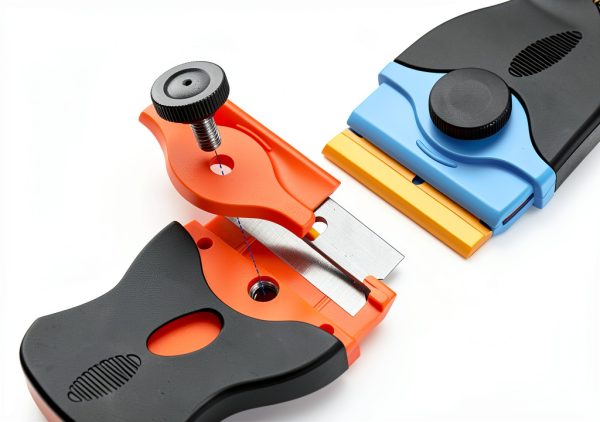 2PACK Razor Blade Scraper, 2-in-1 Scraper Tool with 12Pcs Plastic Blades and 7Pcs Metal Blades, Multi-Purpose Cleaning Razor Scraper for Decals, Stickers, Labels, Caulk, Adhesive, Paint Removal-1
