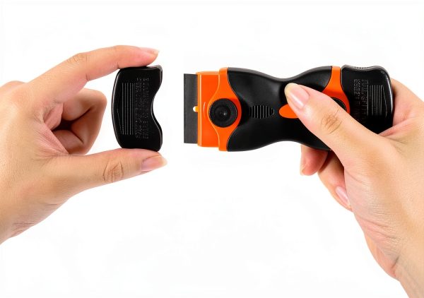 2PACK Razor Blade Scraper, 2-in-1 Scraper Tool with 12Pcs Plastic Blades and 7Pcs Metal Blades, Multi-Purpose Cleaning Razor Scraper for Decals, Stickers, Labels, Caulk, Adhesive, Paint Removal-5