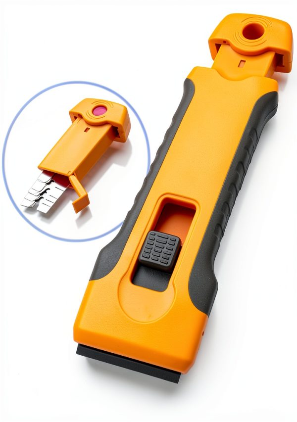 Razor Blade Scraper Tool with 5pcs Extra Blades, Cleaning Razor Scraper, Glass Top Stove Scraper for Oven Door, Cooktop Scraper, Glass Scraper Cleaning Paint-0