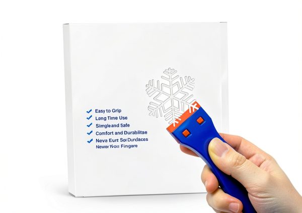 Plastic Razor Blade Scraper Tool, 6 Pcs Razor Scraper with 60 Pcs Plastic Blades, Cleaning Scraper Remover for Removal Floor Stove Scraping Labels and Decals Sticker on Car Window Glass-4