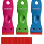 Plastic Razor Blade Scraper by WORKPRO 3-Piece Set with 120 Blades-0